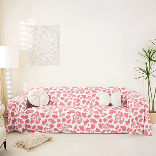 Vista 13 de Erosebridal Funda protectora para sofá, diseño de vaca lechera, diseño de vaca verde manzana, funda acolchada para sofá de animales occidentales