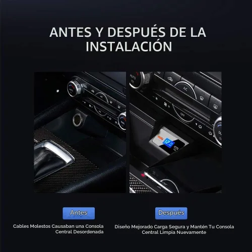 Vista 6 de Cargador inalámbrico CX-5 personalizado para Mazda CX5 2017-2025, 15 W Qi de carga rápida de almacenamiento de control central con puerto USB QC 3.0