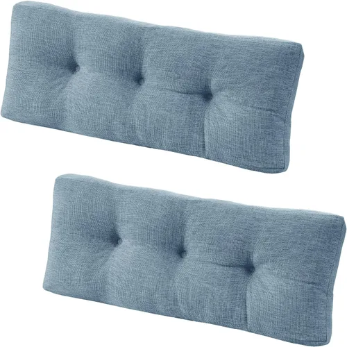 Vista 21 de downluxe Cojín de banco de interior para muebles de interior, cojín de asiento de banco de espuma texturizada, antideslizante, copetudo, 36 x 14 x 4