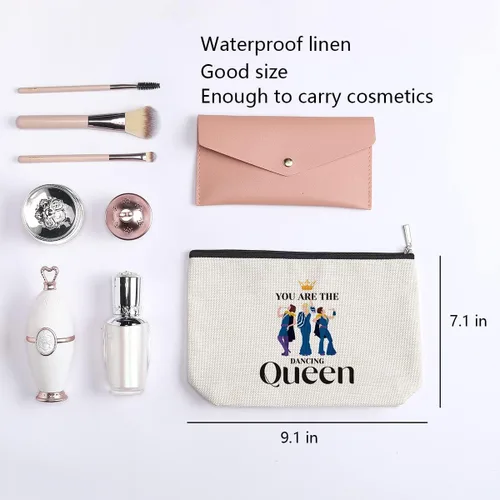 Vista 2 de Bolsa de maquillaje para amantes de la música, regalo para mujeres, regalos inspirados en la música, bolsa de maquillaje para amantes