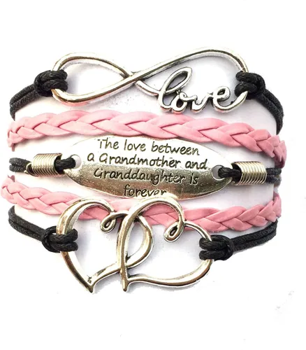 Vista 2 de DOLON The Love Between the Grandmother and Granddaughter is Forever - Pulsera Nana para nieta, juego a juego para regreso a la escuela, Navidad