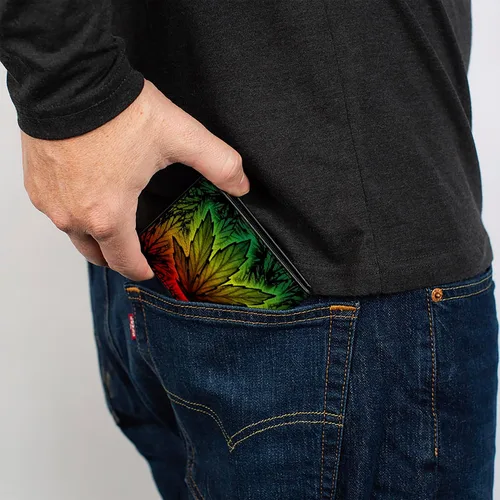 Vista 5 de Buckle-Down Billetera plegable para hombre, multicolor, 4.0 x 3.5 pulgadas, Varios