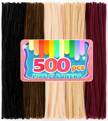 Vista 30 de IOOLEEM - Limpiapipas, 200 tallos de chenilla para hacer flores de color rosa claro
