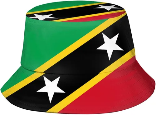 Vista 17 de Lindo sombrero de pescador con bandera divertida, plegable, a la moda, para exteriores, para mujeres, hombres, niños y niñas Bandera de Santa