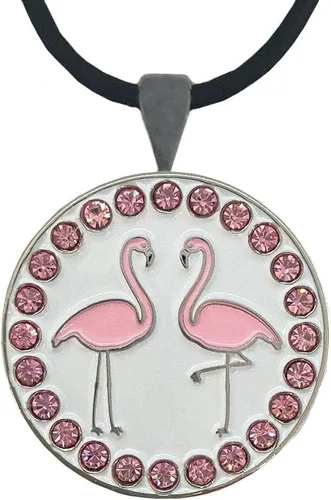 Vista 14 de Giggle Golf Marcador de pelota de golf brillante con collar de golf para mujer Agujero 19