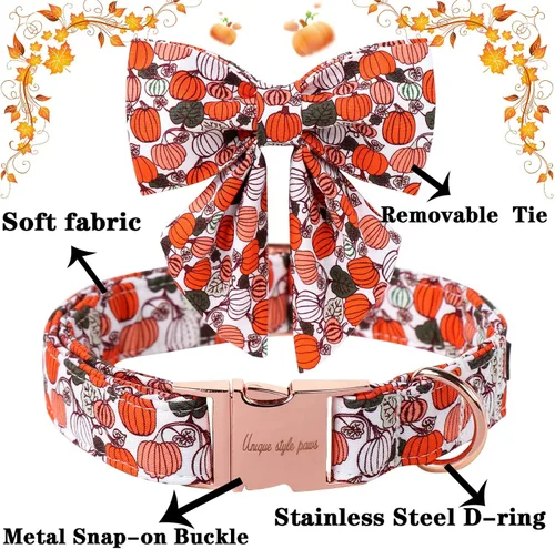 Vista 77 de Unique style paws - Collar para perros con corbatín, collar ajustable para perros y gatos, pequeño, mediano y grande