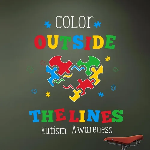 Vista 13 de Calcomanía de vinilo para pared, diseño de flores, rompecabezas de diferentes no menos, para autismo, rompecabezas de pared, calcomanías de pared