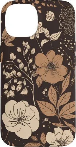 Vista 4 de Hazelnut Brown Wildflower Floral Flower Design Case for iPhone 17
