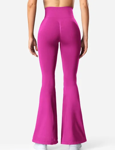 Vista 4 de YEOREO Leggings acampanados para mujer, con control de abdomen, cintura alta, corte de bota, pantalones de yoga, pantalones de entrenamiento