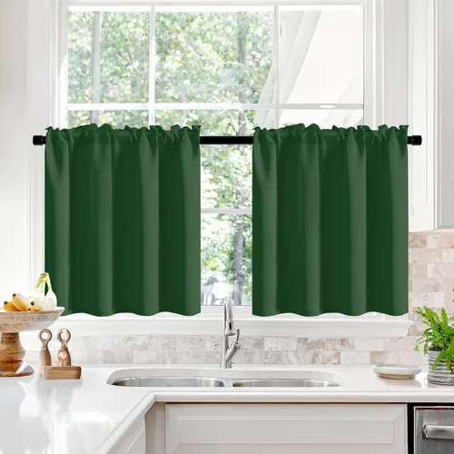 Vista 233 de Deconovo Cortinas opacas, aislamiento térmico, dobladillo para barra, reducción de ruido, certificado Oeko-TEX, cortinas de oscurecimiento