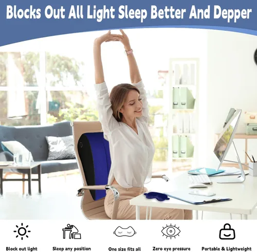Vista 5 de TheClover Almohada inflable de cuña para viaje, almohada de cuña de viaje con máscara de ojos, cuña de cama ajustable para reflujo ácido