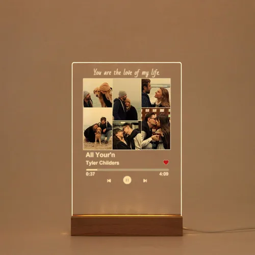 Vista 16 de Placa de música personalizada, cubierta de álbum de canción personalizada, marco de fotos personalizado, arte de vidrio, regalo de fotos, regalo