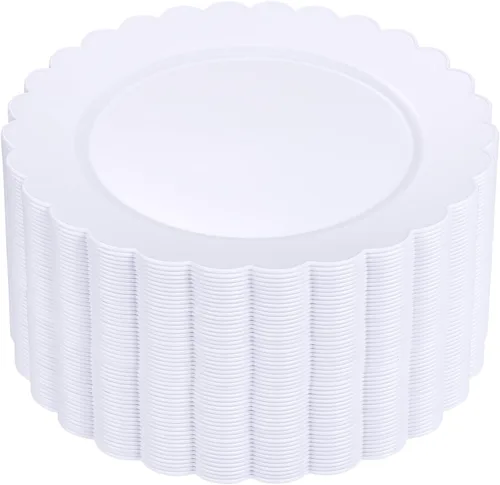 Vista 10 de SUT 72 platos de plástico negro PSC, platos desechables resistentes, platos llanos desechables negros, plato llano de plástico de 10.25 pulgadas