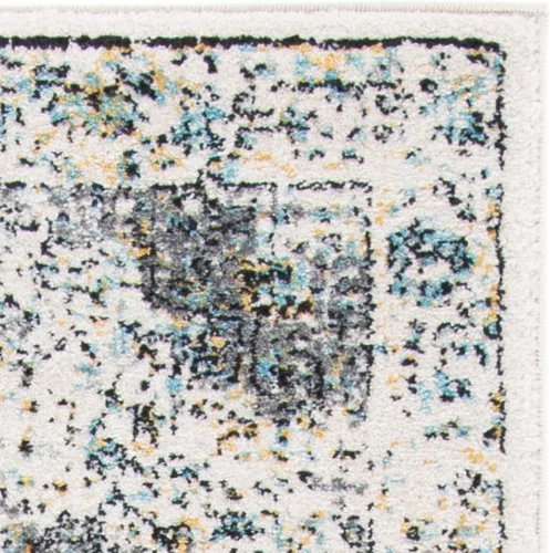 Vista 7 de SAFAVIEH Evoke Collection EVK220B Medallón oriental shabby chic de 2'2" x 4', color gris/dorado, no desprende pelusa, alfombra de acento para sala