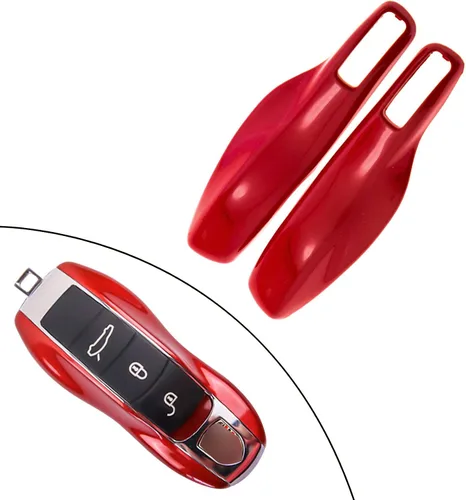 Vista 6 de x xotic tech Funda Protectora de Carcasa de Llavero Inteligente Estilo Fibra de Carbono Compatible con Porsche Boxster Cayenne Panamera Cayman Macan