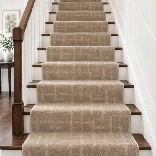 Vista 5 de Well Woven Serenity - Alfombra suave extra larga para pasillo, escalera, trufa de lino, 31 pulgadas x 24 pies