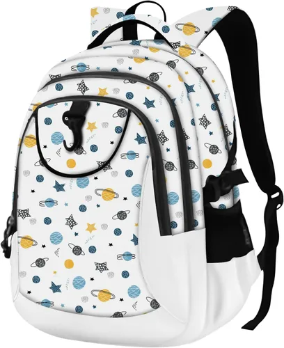 Vista 14 de Mochila escolar estilo Rickyh, mochila de viaje para hombres y mujeres, mochila ligera con compartimento para portátil, Tamaño único