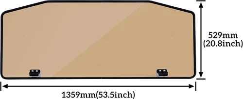 Vista 6 de SAUTVS Parabrisas trasero tintado oscuro para Can Am Defender, panel trasero resistente para Can-Am Defender HD5 HD7 HD8 HD9 HD10 Max 2016-2026