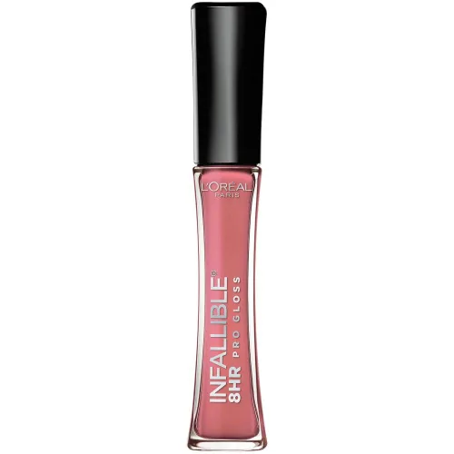 Vista 18 de L'Oreal Paris Makeup Infallible - Brillo labial hidratante de 8 horas, pétalo nude, 0.21 onzas líquidas Pétalo Desnudo