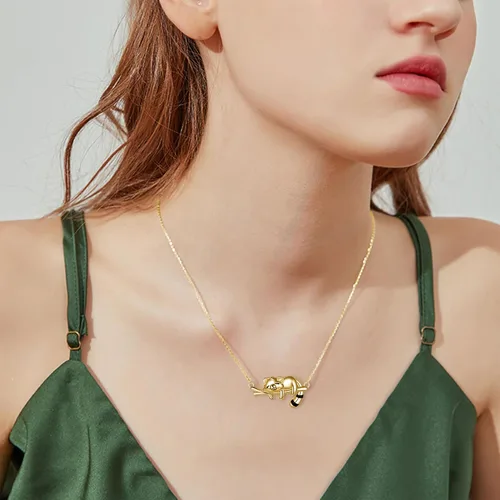 Vista 6 de Regalo para el día de la madre, collar de oro real de 14 quilates, delicado regalo de joyería de verano para mujeres y niñas, San Valentín y Navidad