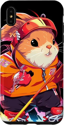 Vista 7 de Funda para iPhone 15 de conejillo de indias Jugador de hockey sobre hielo