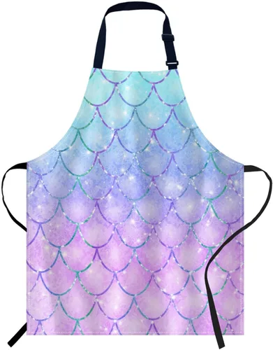 Vista 10 de oFloral Delantal de campo de fútbol americano y pelota, unisex, ajustable, delantal de chef de cocina, delantal para mujeres y hombres para cocina