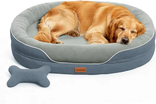 Vista 8 de CWAWZ Cama ortopédica grande para perros, 36 pulgadas, cama para perros de gran tamaño con cojines envolventes completos, camas refrescantes