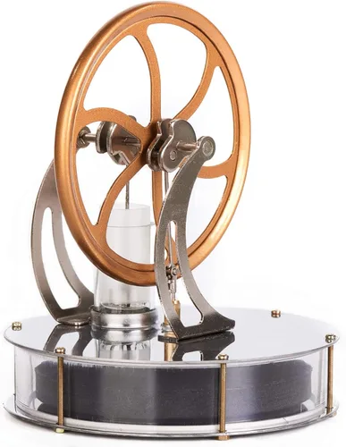 Vista 3 de Sunnytech Baja temperatura Stirling Mini motor de vapor vivo caliente LT001-BJ001