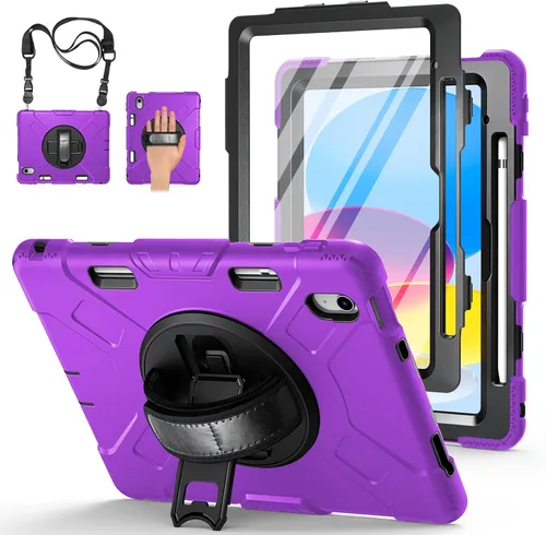 Vista 29 de Funda para iPad Pro de 12.9 2022/2021/2020/2018: Funda para iPad Pro 12.9 6ª/5ª/4ª/3ª generación con protector de pantalla, soporte para lápices