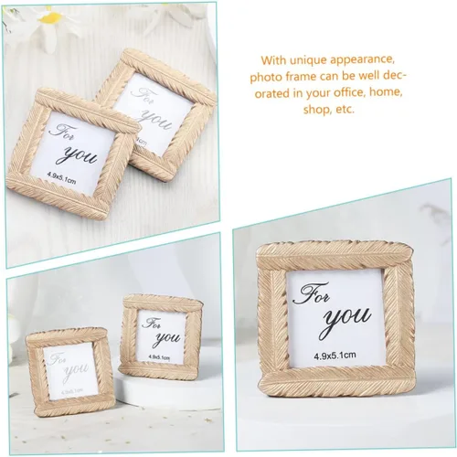 Vista 9 de NOLITOY Carpeta de fotos pequeña, 8 unidades, juego dorado, decoración antigua, decoración de mesa, marcos de pósteres pequeños para colgar