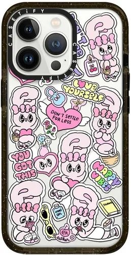 Vista 66 de CASETiFY Funda Impact para iPhone 13 [Protección contra caídas de grado militar 4X de 8.2 pies/Compatible con Magsafe] - #1 Mom - Transparente