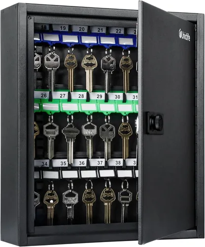 Vista 13 de Uniclife Gabinete de llave de acero de 20 llaves, caja de llaves con Negro