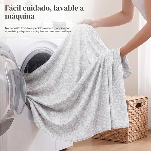 Vista 8 de Comfort Spaces Sábanas de percal 100% algodón, tamaño individual XL, 3 Adelia Gris