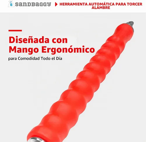Vista 3 de Sandbaggy Herramienta automática de tornado de alambre de barras de refuerzo Lazos barras de refuerzo 2 veces más rápido que la herramienta manual