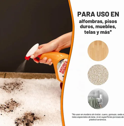 Vista 6 de Nature's Miracle Removedor de manchas y olor solo para gatos con Oxy, 710 ml