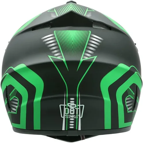 Vista 7 de Casco para adultos de 4 ruedas, casco de motocross DOT/FMVSS-218, cómodo y transpirable, casco completo para locomotoras utilizadas en todas