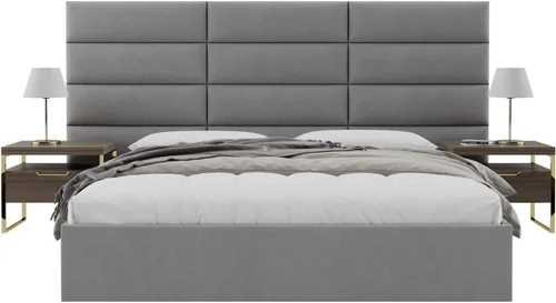 Vista 28 de Vänt - Paneles tapizados de cabecera para montar en la pared, diseño Elizabeth, 120 x 46 pulgadas, configuración de 16 paneles individuales