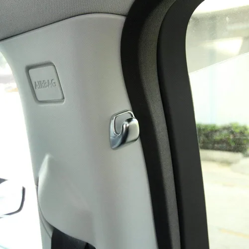 Vista 5 de YIWANG ABS Chrome B Pilar Post Hook Cover Trim 2 unids para Land Rover Discovery Sport 2015-2017 Accesorios de coche