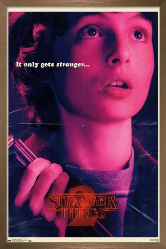 Vista 14 de Netflix Stranger Things: Temporada 2 - Póster de pared de Mike, 22.4 x 14.7 pulgadas, versión con marco de madera de Barnwood