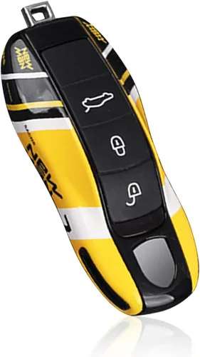 Vista 13 de Funda para llaves Porsche Panamera 911, llavero de protección de llave de coche para Porsche Cayenne Taycan Gris precise cutouts soft leather