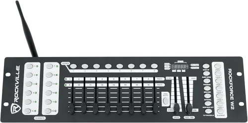 Vista 7 de (10) Luces de lavado recargables Rockville BEST PAR 60 con controlador inalámbrico DMX