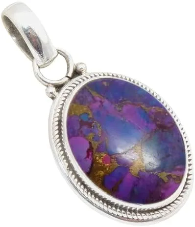 Vista 14 de Colgante de plata de ley 925 Joyería de plata hecha a mano para mujer, colgante de piedras preciosas naturales, regalo perfecto para ella