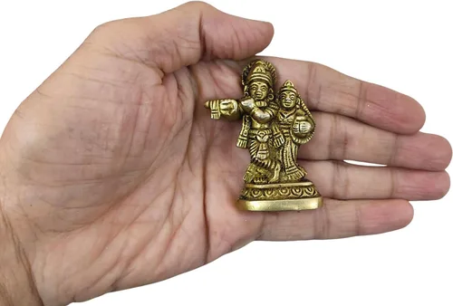 Vista 20 de Craftsofindia® Panchmukhi Hanuman - Estatua pequeña de latón, decoración divina, escultura hindú hecha a mano de 2.5 pulgadas para el altar
