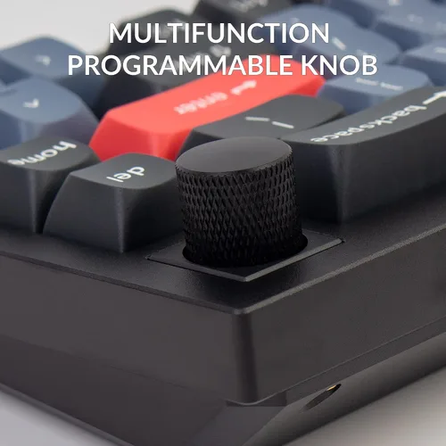 Vista 3 de Keychron Q2 - Versión de perilla de teclado mecánico con cable 65 diseño QMKVIA macro programable con interruptor Gateron G Pro marrón