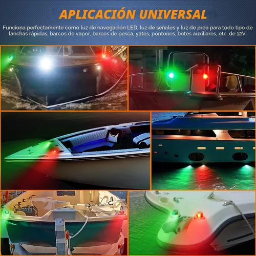 Vista 6 de Nilight - Luz de navegación para barco, 2 unidades, 8 LED, luces de lazo rojo y verde Luz de navegación 8LED- 2 piezas