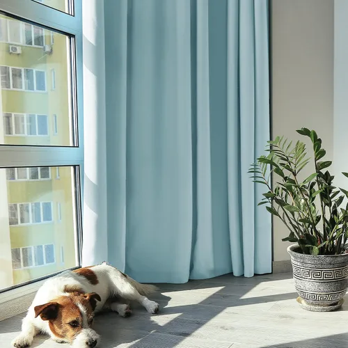 Vista 162 de Deconovo Cortinas opacas 100% con forro negro, cortinas con ojales aisladas térmicamente que reducen el ruido, doble capa para oscurecer