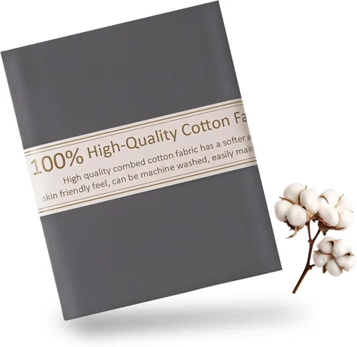 Vista 12 de Tela de Algodón Azul Bebé para Coser de 59 Pulgadas de Ancho, Tela de Popelina de Algodón 100% Natural por Yarda, Material de Algodón Suave