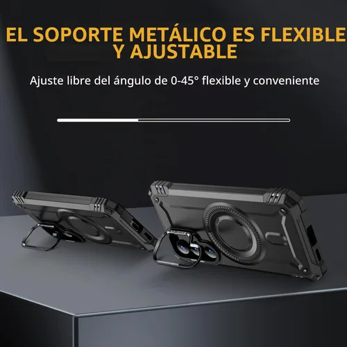 Vista 8 de Funda magnética para Samsung Galaxy S25+ Plus/Galaxy S24+ Plus [Soporte de anillo de cámara integrado] [Protector de pantalla]