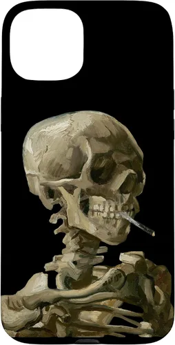 Vista 9 de iPhone 16 Vincent van Gogh Skull of a Skeleton with Burning Cigarette Case