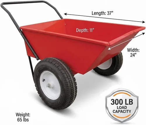 Vista 2 de FarmTek EZ-Haul - Carro de metal multiusos – Capacidad de 300 libras